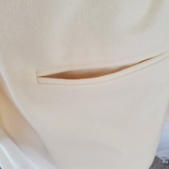 VTG Radcliffe Sag Harbor Wool Suit Set Women's 12/16 Blazer Pencil Skirt White - Picture 10 of 16
